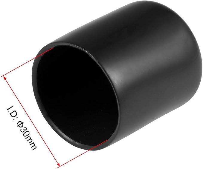 uxcell 20pcs Rubber End Caps 30mm ID Vinyl Round Tube Bolt Cap Cover Thread - Image 3