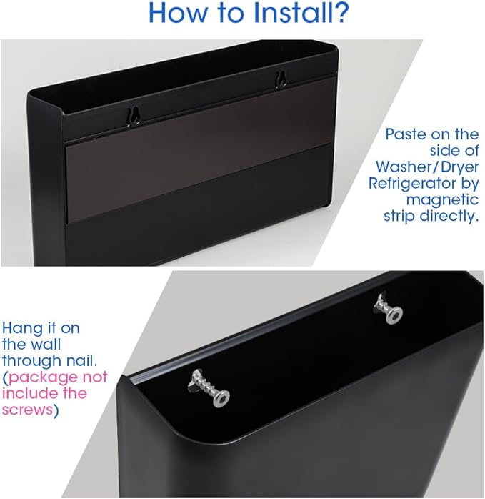Picowe 3 PCS Magnetic Laundry Storage, Magnetic Storage Box - Image 7