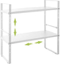Expandable Cabinet Shelf Organizer Rack, Stackable Kitchen Counter Storage by Acorss-Star