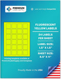 Premium Label Supply Bright Neon Color Fluorescent Sticker Labels by PremiumLabelSupply
