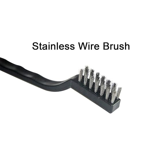 9PCS MINI Wire Brushes, Stainless Steel Brush Set, Curved Handle Scratch - Image 2