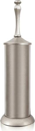 Stain Nickel Toilet Brush and Holder，Extra Long Handled Toilet Brush by UNCONSIL