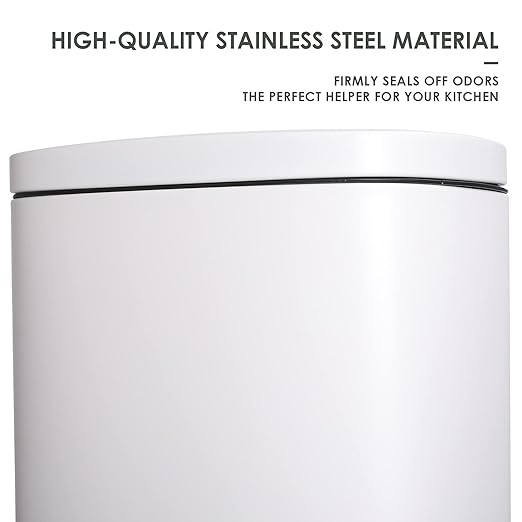 AthLike Trash Can, Stainless Steel Kitchen Garbage Can, Step Waste Bin - Image 3