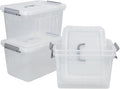 4-Pack Clear Plastic Storage Latch Box by Lesbin