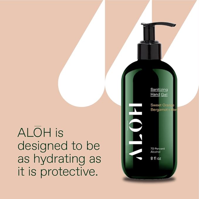 ALŌH Sanitizing Hand Gel 2-pack | Sweet Orange Bergamot + Aloe | 70% Alcohol - Image 5