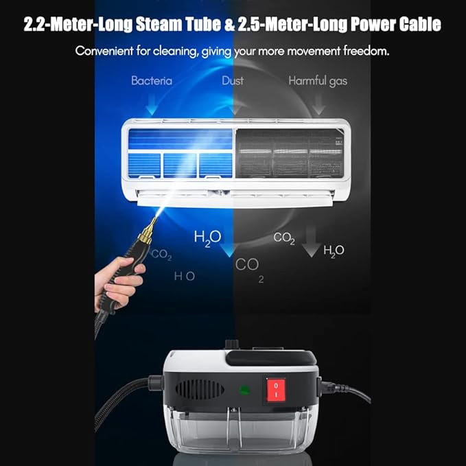 2500W Portable Handheld Steam Cleaner, High Temperature Pressurized Steam - Image 3