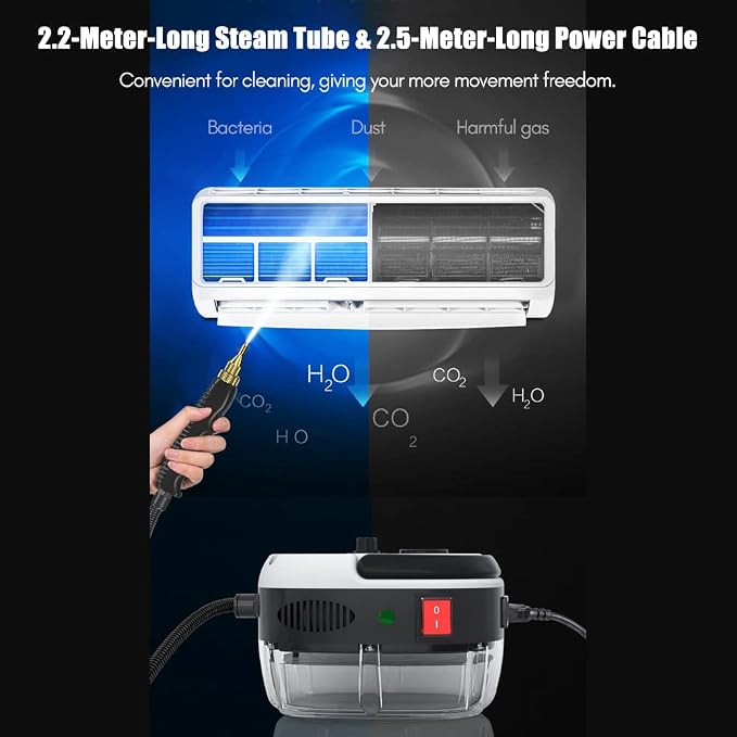 Decdeal Steam Cleaner - 2500W High Temperature Pressurized Handheld Steam - Image 4