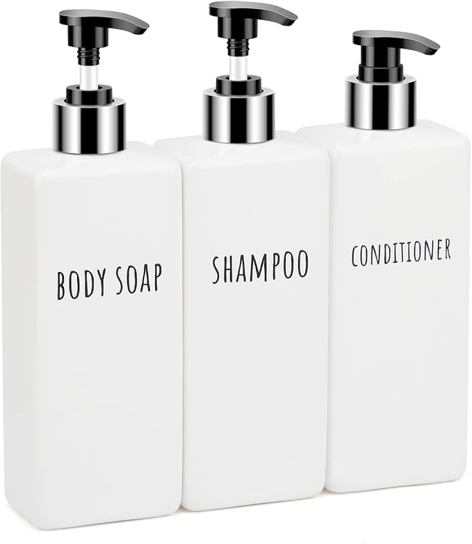 Segbeauty Square Soap Dispenser Refillable, 500ml Empty Reusable Modern by Segbeauty
