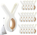 18 PCS Beach Towel Clip, Cloth Pins, Quilt Drying Clip, Plastic Clothespins by PAMISO