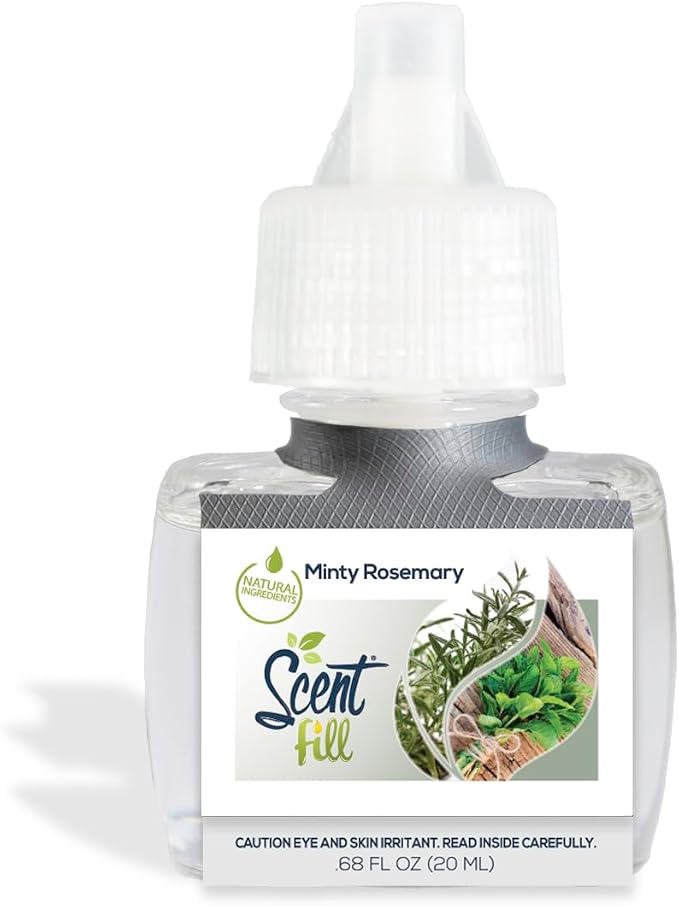 Scent Fill Minty Rosemary Plug in Air Freshener, 4 Scented Oil Refills - Image 3