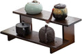 2 Tier Wood Desktop Ladder Storage Rack, Bamboo Wooden Storage Shelf by Unknown