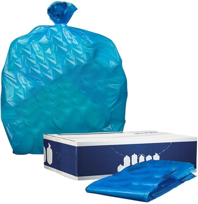 Plasticplace 64-65 Gallon Recycling Trash Bags - Image 3