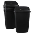 4-Pack 13 Gallon Plastic Swing Top Trash Can, Lidded Wastebasket Garbage Can by Parlynies