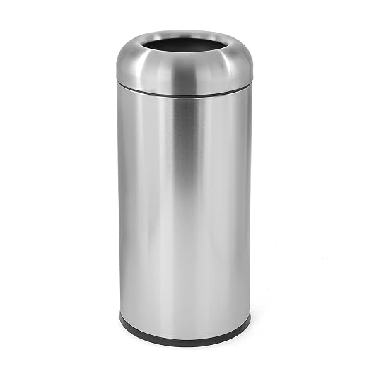 Dyna-Living Large Trash Can Outdoor Stainless Steel Garbage Can by Dyna-Living