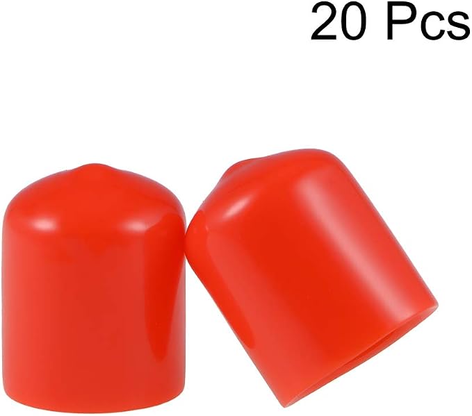 uxcell 20pcs Rubber End Caps 19mm ID Vinyl Round Tube Bolt Cap Cover Thread - Image 2