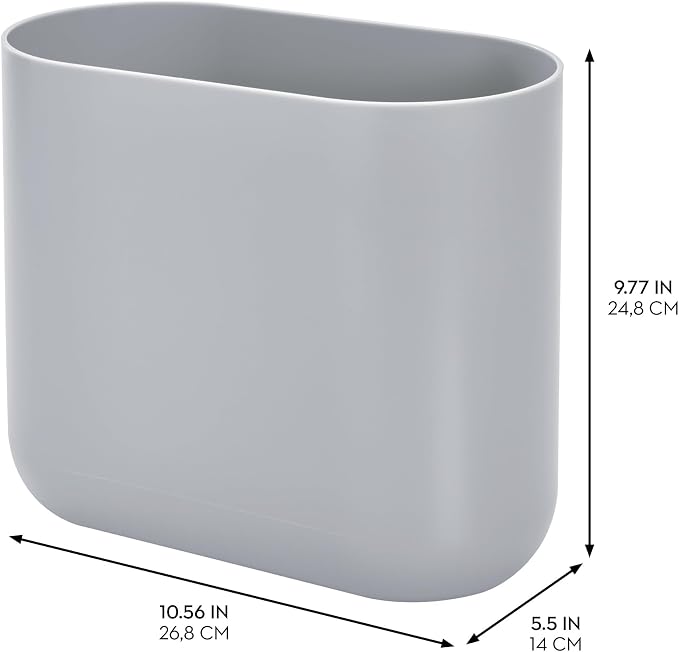 iDesign Small Oval Plastic Trash Ideal - Image 3
