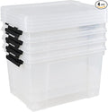 34 L Clear Plastic Storage Bins Box by Knifefish