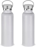 Neihepal 20 oz Insulated Water Bottles Bulk 2 Pack, Stainless Steel Double Wall by Neihepal