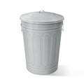 Plexon Round Trash Can 13 Gallon, Vintage Metal Outdoor Trash Can by Plexon