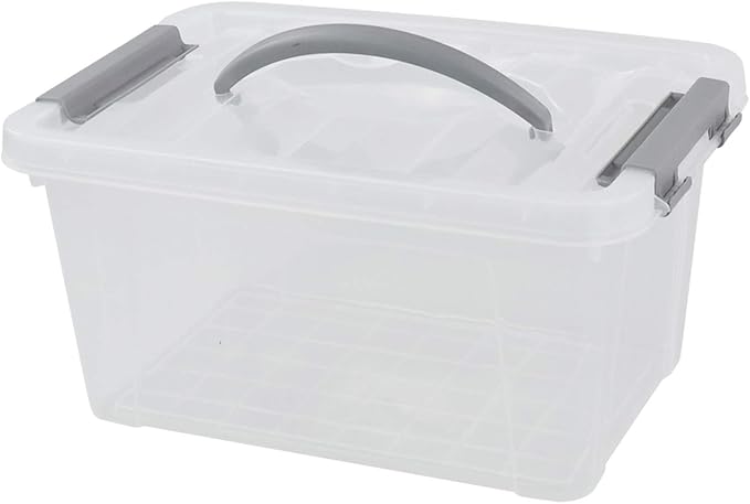 6-Pack 6 L Plastic Storage Containers Latch Storage Box - Image 3