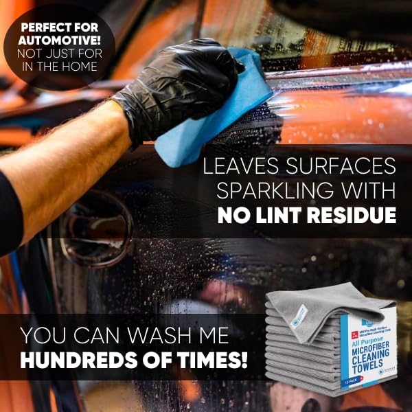 MW Pro Microfiber Cleaning Cloths | Size 16" x 16"| All Purpose Microfiber - Image 4