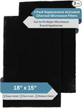 2-Pack Activated Carbon Charcoal Microwave Hood Filters by FreshHeadquarters