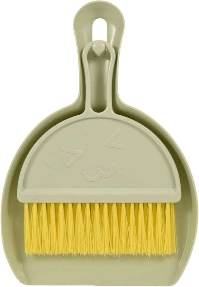 Small Broom and Dustpan Set, mini Compact Portable, by Shaloxar