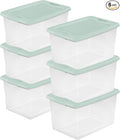 Sterilite 6 Pack Latching Box, 64 Quart, Mindful Mint by Sterilite