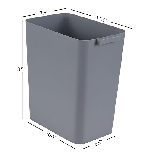 3 Pack 4.5 Gallon Open-top Trash Cans, Plastic Wastebasket Garbage Can - Image 4