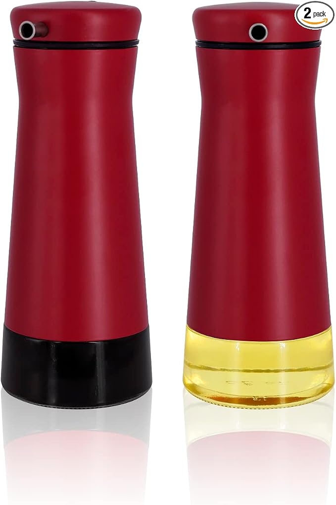 Aelga Red Oil And Vinegar Dispenser Set by Aelga