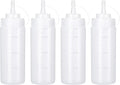 Condiment Squeeze Bottles Ketchup Dispenser, 4 Pack 12oz Squeeze Bottles by Katfort