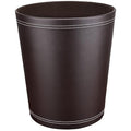 Pu Leather Trash Can for Bedroom, 2.6 Gallon Wastebasket for Office, Small by GORESE