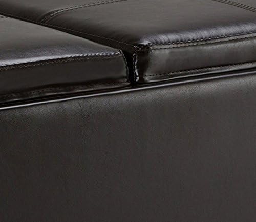 SIMPLIHOME Avalon 35 inch Wide Contemporary Rectangle 5 Pc Storage Ottoman in - Image 11