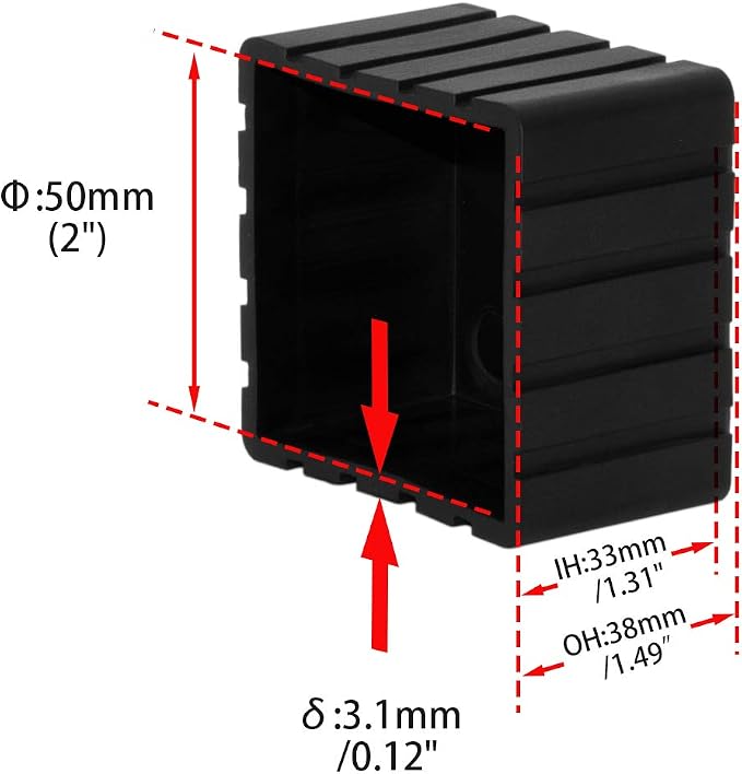 Flyshop Anti-Skid Non-Marking Synthetic Rubber Patio Chair Table Leg Caps - Image 3
