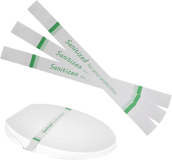 Germiwipe Printed Toilet Seat Bands, Toilet Strips, Hotel Essentials Paper by Germiwipe