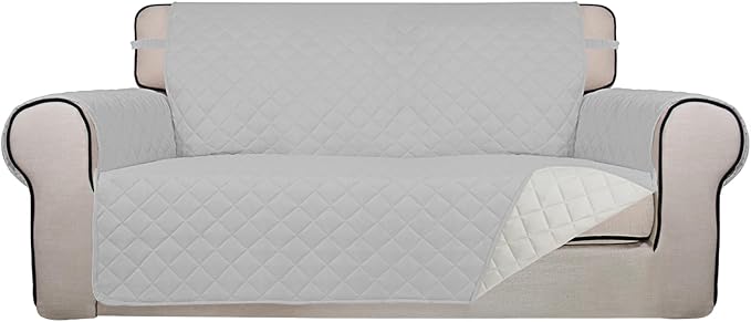 PureFit Reversible Quilted Sofa Cover, Water Resistant Slipcover Furniture by PureFit