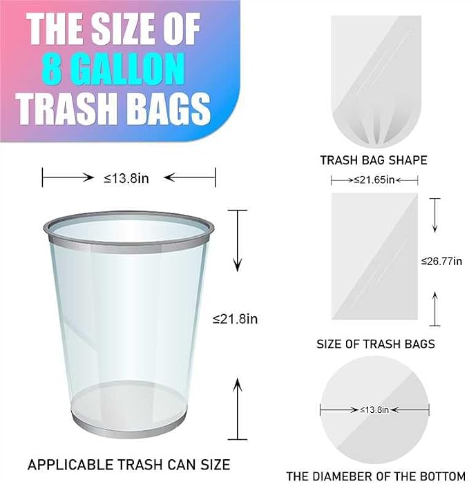 300 Count 8 Gallon Trash Bags - Image 3