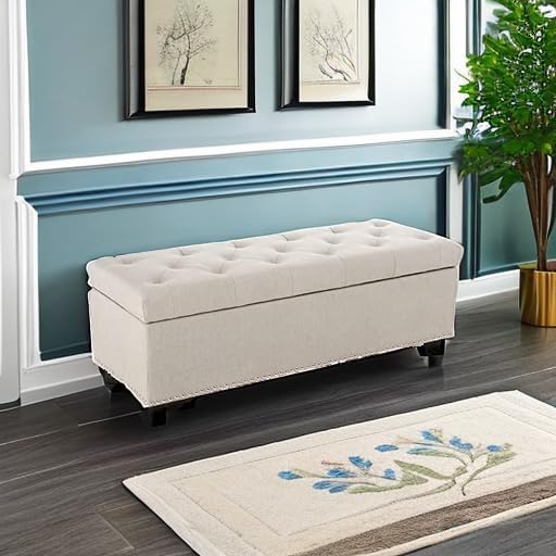 BELLEZE 47" Storage Ottoman, Storage Bench - Image 6