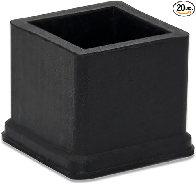 Flyshop Heavy Duty Non-Slip Rubber Leg Tips Floor Protectors Square Chair Leg by Flyshop