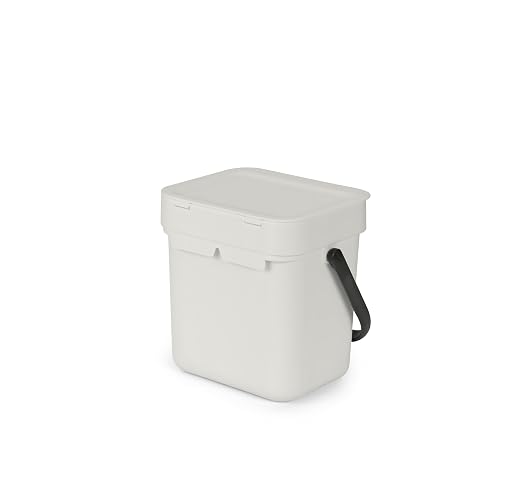 Brabantia Sort & Go Food Trash Can Small Countertop Kitchen Compost Caddy - Image 5