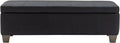 51 Inch Black Faux Leather Ottoman by UDAX