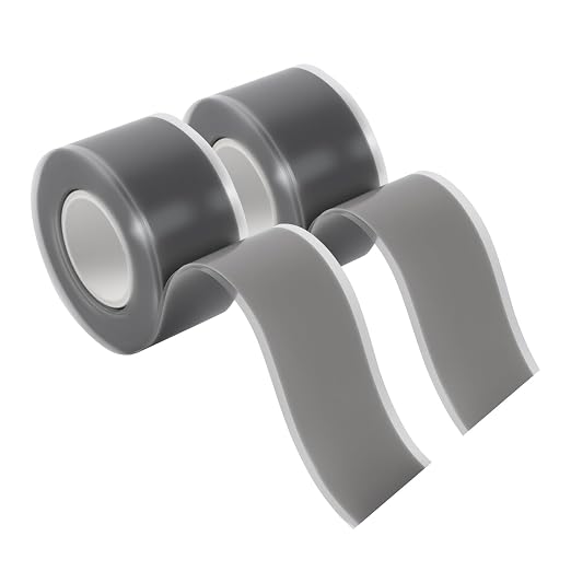 Self Fusing Silicone Tape 2 Rolls 1 in x 10' Grey Waterproof Rescue Tape Rubber by Unknown