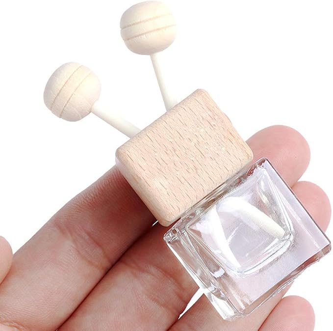 10 Pack, 8ml Clear Glass Car Air Freshener Perfume Clip Diffuser, Empty - Image 4