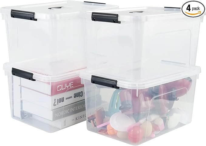 17.5 L Clear Plastic Storage Box by Zerdyne