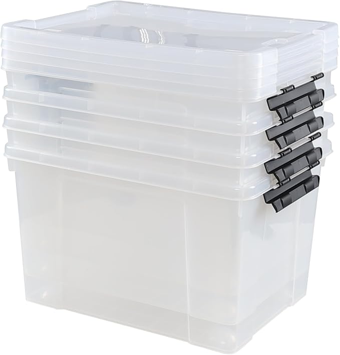 Pekky 34 Quart Clear Storage Bins - Image 6