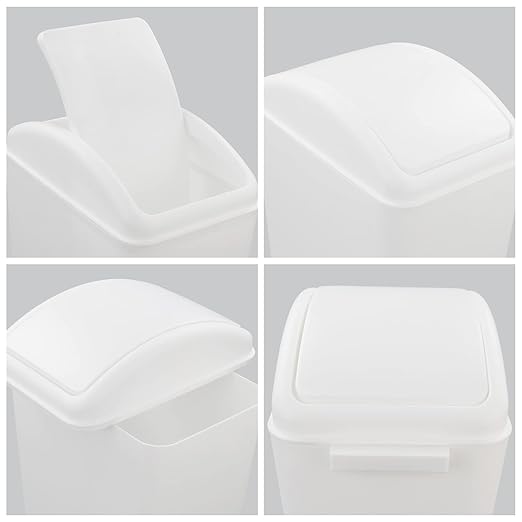 4.2 Gallon Plastic Swing Lid Trash Can, Small Garbage Can - Image 3