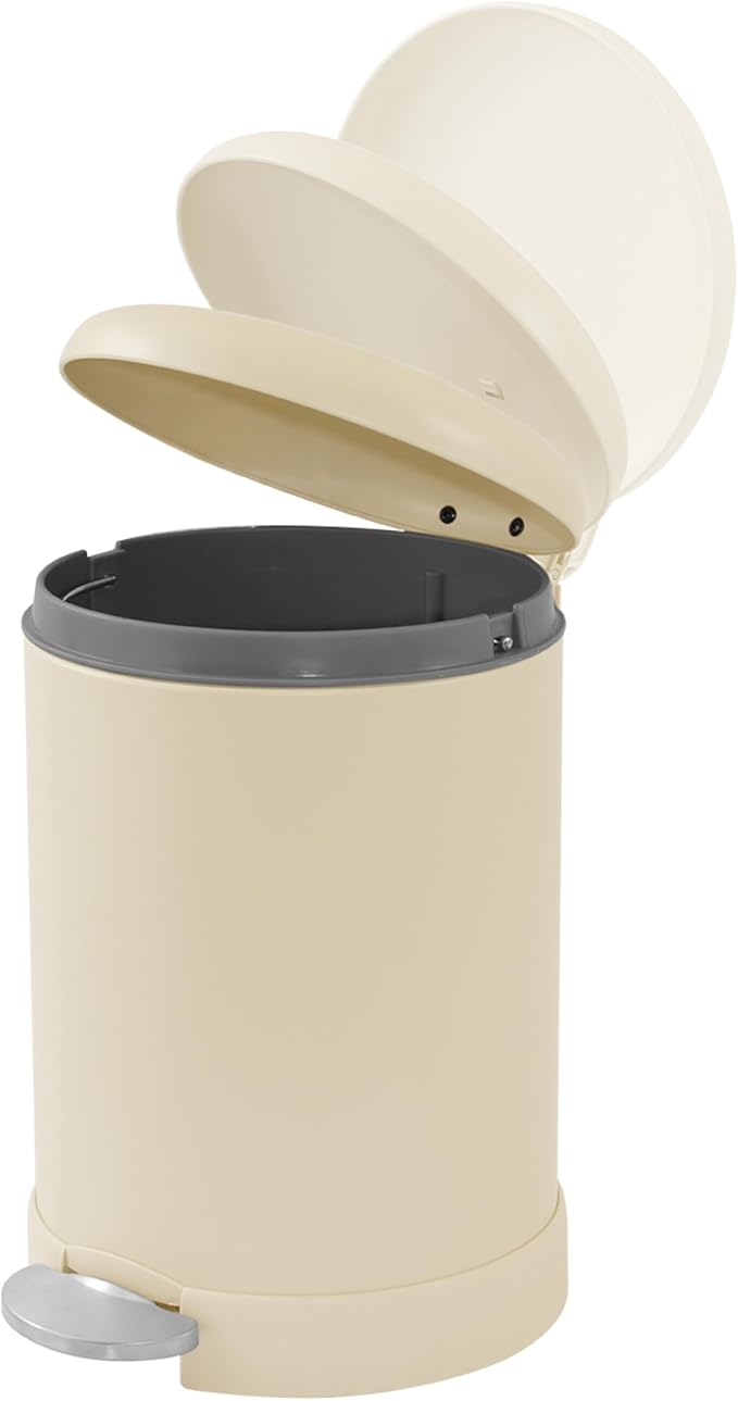 Glad Small Trash Can, 1.2 Gallon | Round Stainless Steel Garbage Bin - Image 4