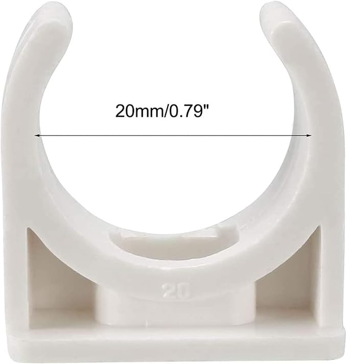 100 Pcs U-Shaped PVC Water 20mm Pipe Clamps Clips, U-Shaped Buckles Fit - Image 3