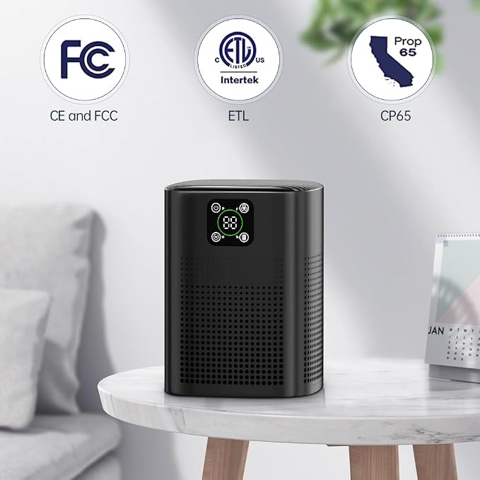 2 Pack Air Purifiers For Home Bedroom, Honeyuan H13 HEPA Air purifier - Image 5
