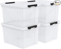 Set of 4 50 L Stackable Plastic Storage Container by Nihenok